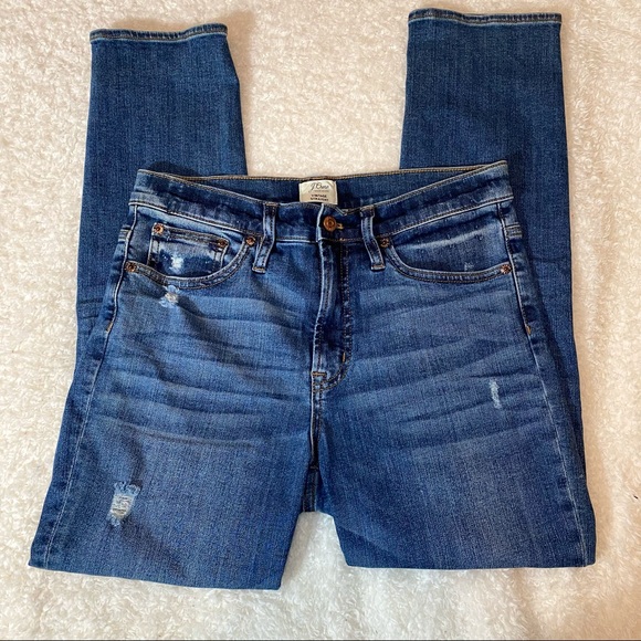 J Crew Vintage Straight Jeans with Distressing Size 29